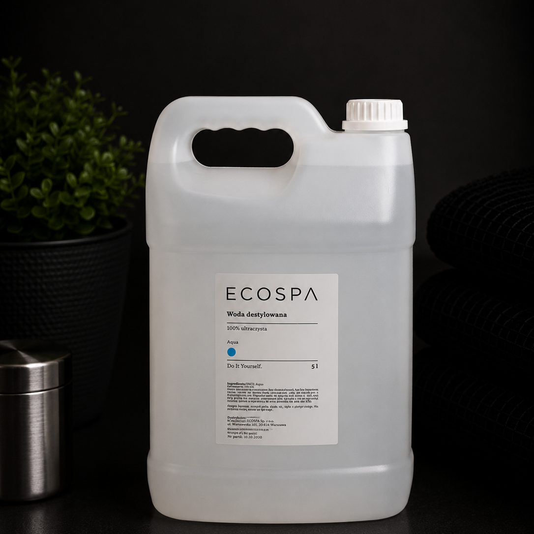 ECOSPA Woda Destylowana 5000 ml – Ultraczysta Woda do Kosmetyków i Urządzeń