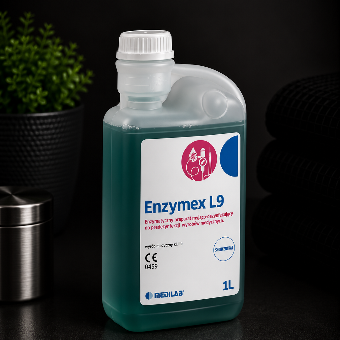 ENZYMEX L9 1000 ml – Bezalkoholowy Koncentrat do Mycia i Dezynfekcji Narzędzi MEDILAB