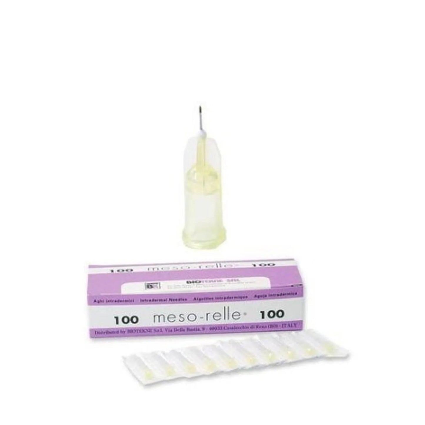 Igły do mezoterapii Meso-Relle Biotekne 30G (0,30 × 4 mm) – 100 szt.