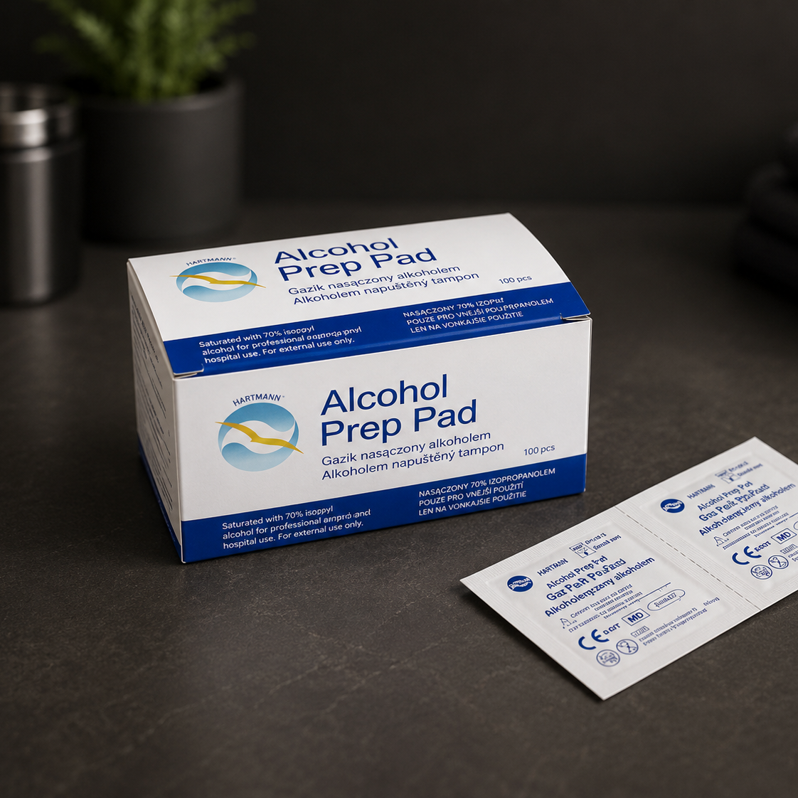 Gaziki Nasączone Alkoholem Alcohol Prep Pad ZARYS 65 × 56 mm – 100 szt.