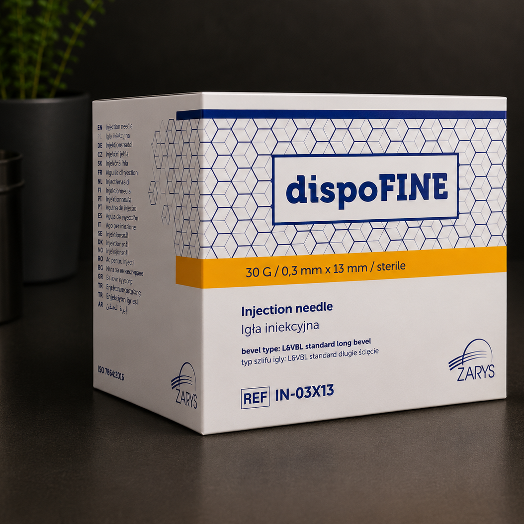 Igły Iniekcyjne DispoFINE 30G 0,30 × 13 mm, ZARYS - 100 szt.