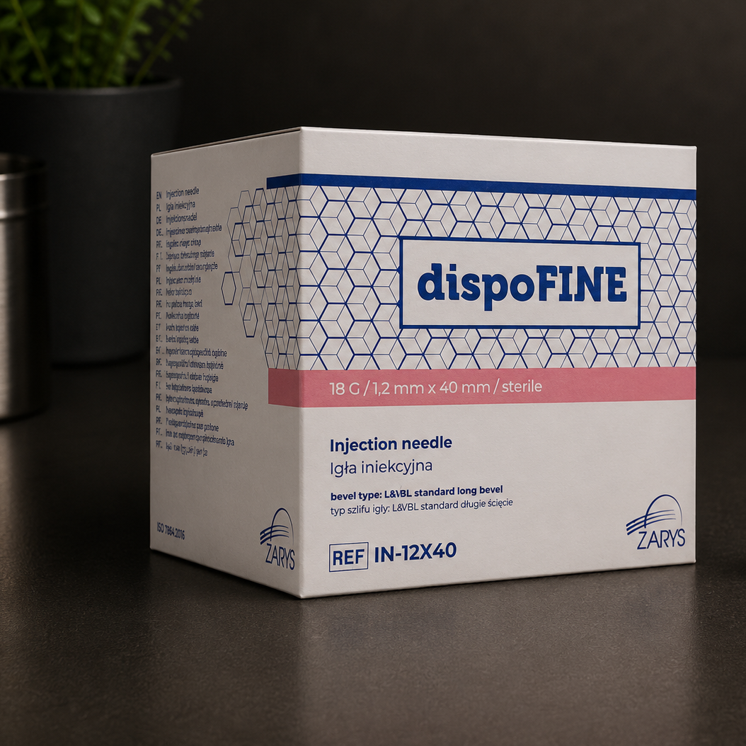 Igły Iniekcyjne DispoFINE 18G 1,20 × 40mm, ZARYS - 100 szt.