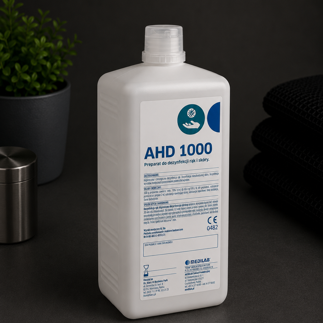 AHD 1000  Preparat do Dezynfekcji Rąk i Skóry, MEDILAB - 1L