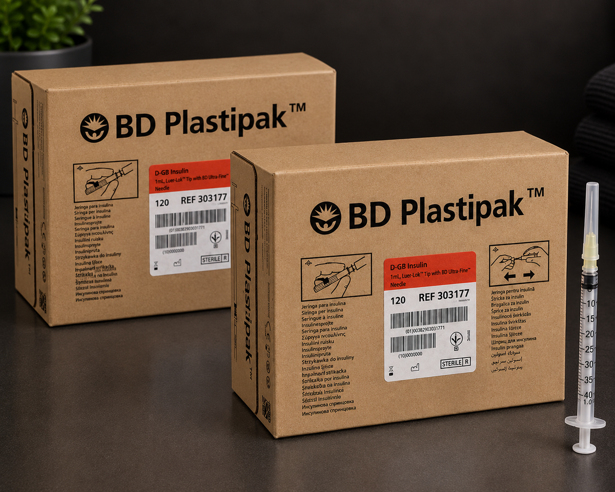 BD Plastipak™ PRO – Strzykawki Insulinowe 1 ml U-40 30G × 13 mm – 2 × 120 szt.