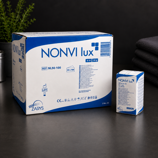 Kompresy Włókninowe Niejałowe NONVI LUX 30G 4W 7.5 × 7.5 cm, ZARYS - 100 szt.