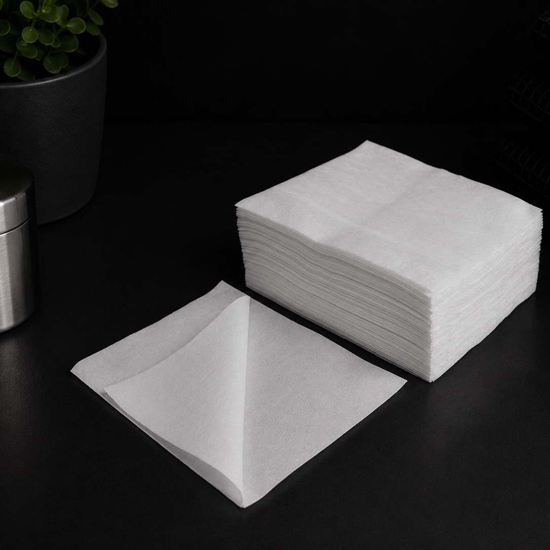 Chusty Kosmetyczne Jednorazowe Gładkie 38 × 25 cm, EKO HIGIENA – Białe, 100 szt.