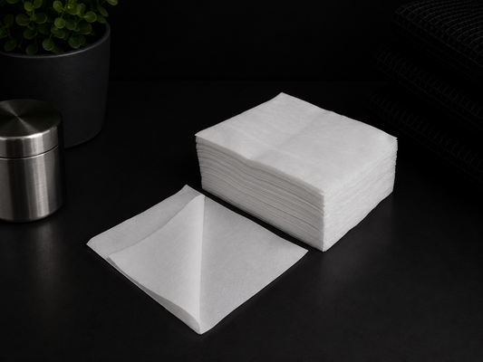 Chusty Kosmetyczne Jednorazowe Gładkie 38 × 25 cm, EKO HIGIENA – Białe, 100 szt.