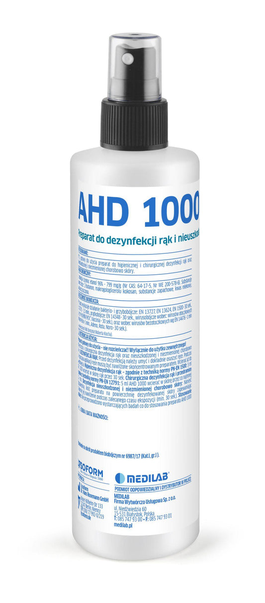 AHD 1000 250 ml z atomizerem LYSOFORM – preparat do dezynfekcji rąk i skóry