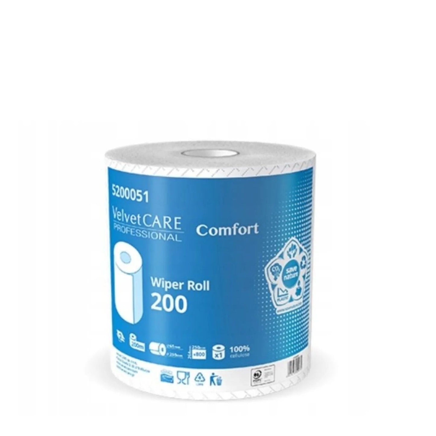 Czyściwo przemysłowe VELVET CARE Professional 200 – 100% celuloza, 200 m