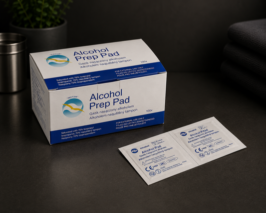 Gaziki Nasączone Alkoholem Alcohol Prep Pad 65 × 30 mm, ZARYS – 100 szt.