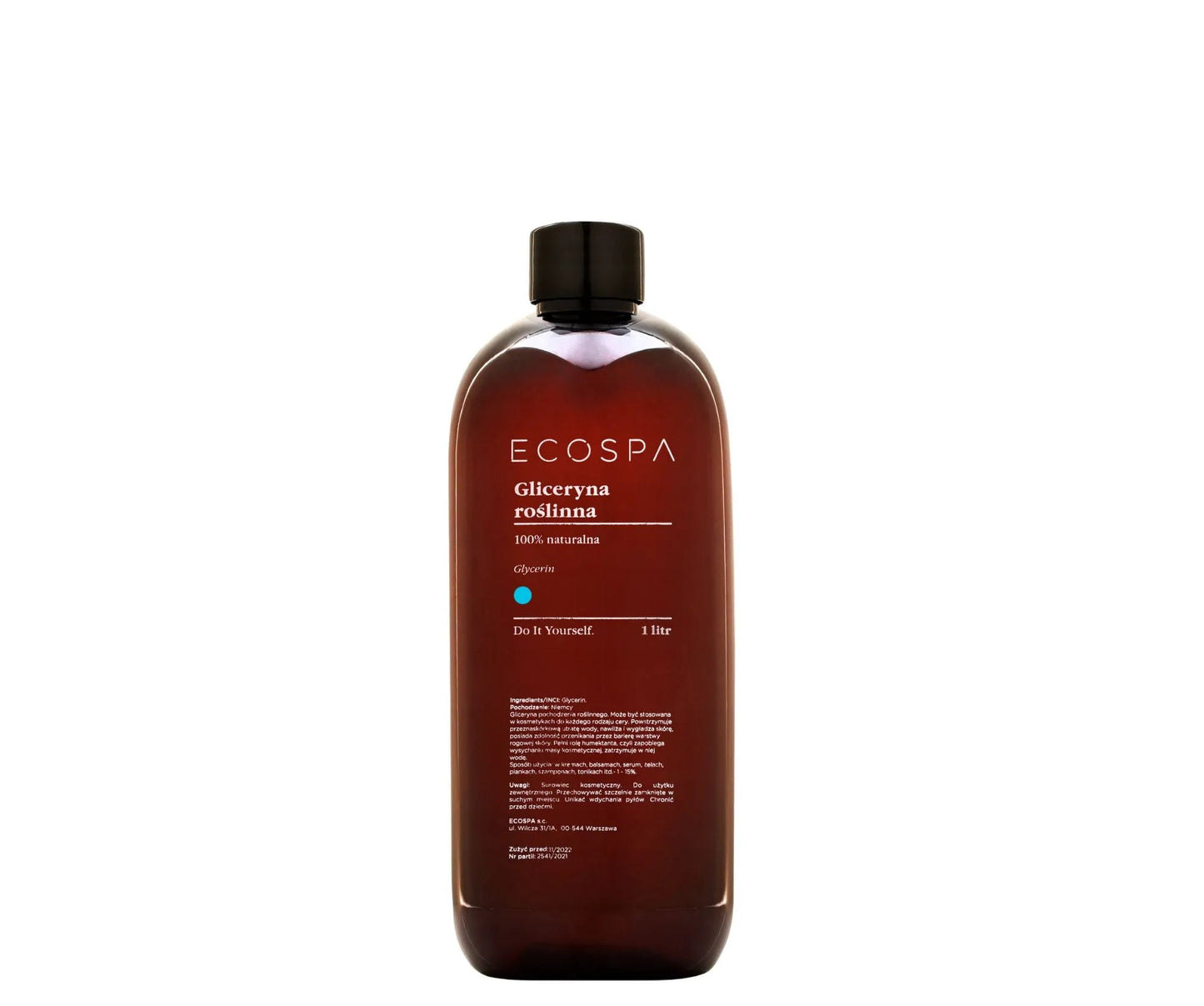 Gliceryna Kosmetyczna Roślinna 99,5% Ph. Eur. ECO SPA 1000 ml