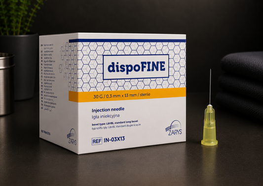Igły Iniekcyjne DispoFINE 30G 0,30 × 13 mm, ZARYS - 100 szt.