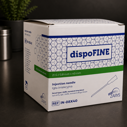 Igły Iniekcyjne dispoFINE 21G 0,8 × 40 mm, ZARYS – 100 szt.