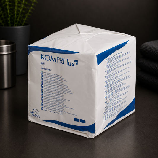 Kompresy Gazowe Niejałowe KOMPRI LUX 13N 8W 7,5 × 7,5cm, ZARYS – 100 szt.