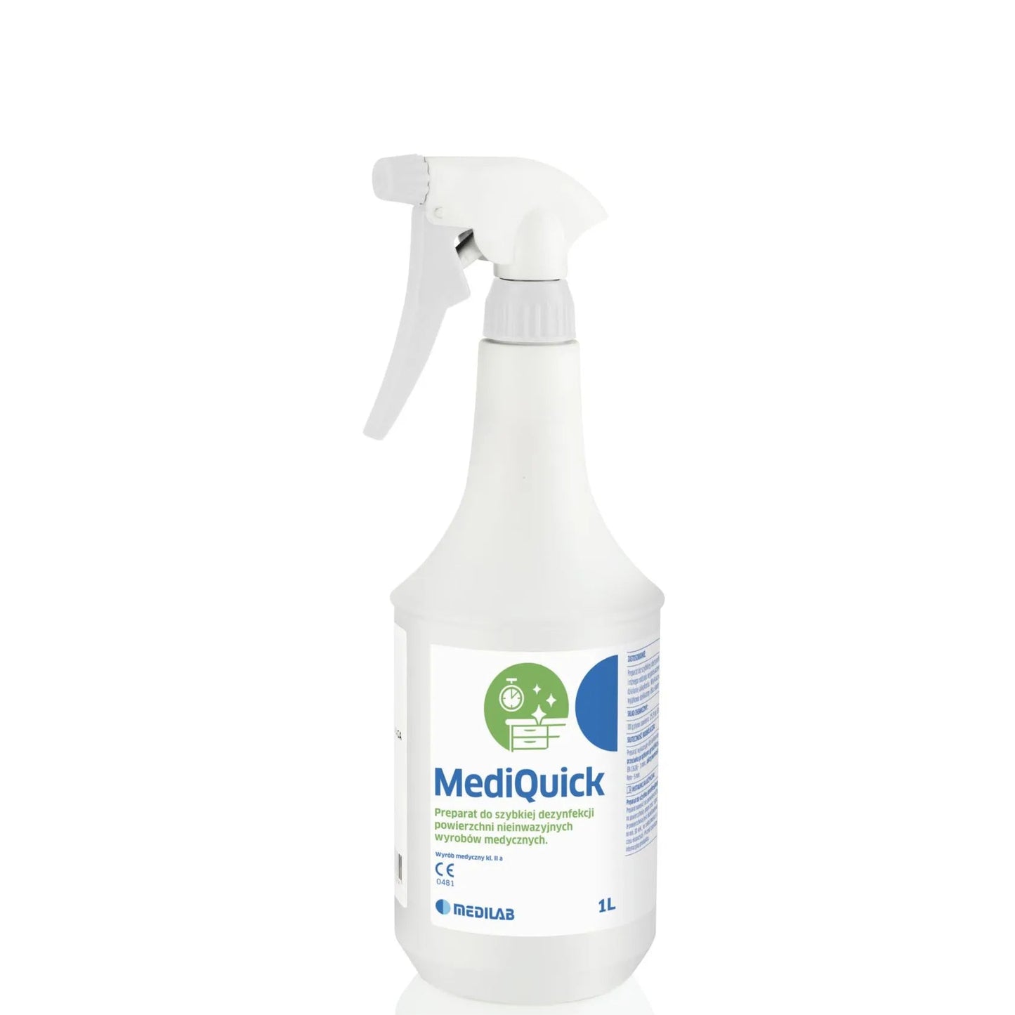 MediQuick 1000 ml ze Spryskiwaczem – Preparat do Dezynfekcji Powierzchni MEDILAB