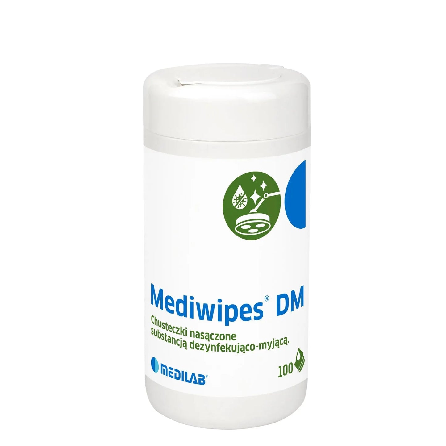 Chusteczki Dezynfekujące MEDIWIPES DM Tuba – 100 szt. MEDILAB