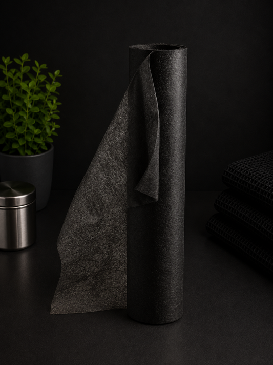 Podkład Włókninowy Economic Soft 60 cm × 50 m, 14 g/m², EKO-HIGIENA - Czarny, Rolka