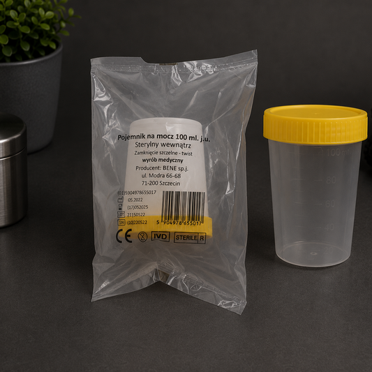 Sterylny Pojemnik na Mocz 100 ml, BENE – 1 szt.