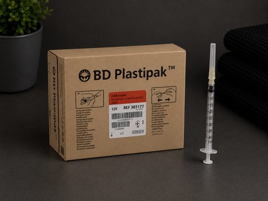 Strzykawka Insulinowa Sterylna BD Plastipak™ 1 ml U-40 z igłą 30G × 13 mm – 120 szt.