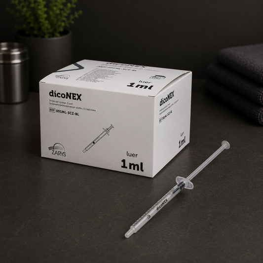 Strzykawka Jednorazowa DicoNex 3-Częściowa Luer 1 ml – Jałowa, 100 szt.