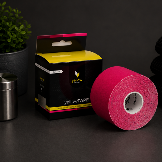 Taśma do Kinesiotapingu yellowSPORT Różowa 5 cm × 5 m, yellowTAPE - 1 szt.