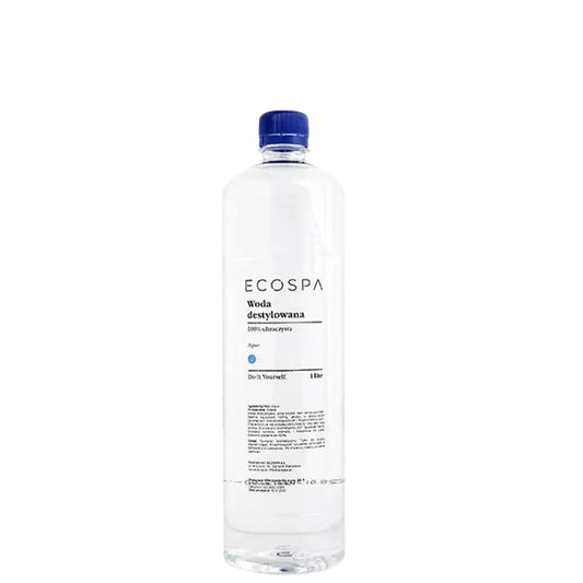 Woda destylowana ECOSPA 1000 ml – ultraczysta do kosmetyków i zastosowań technicznych