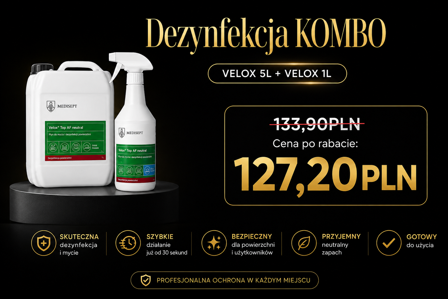 Zestaw Preparatów do Mycia i Dezynfekcji Powierzchni MEDISEPT